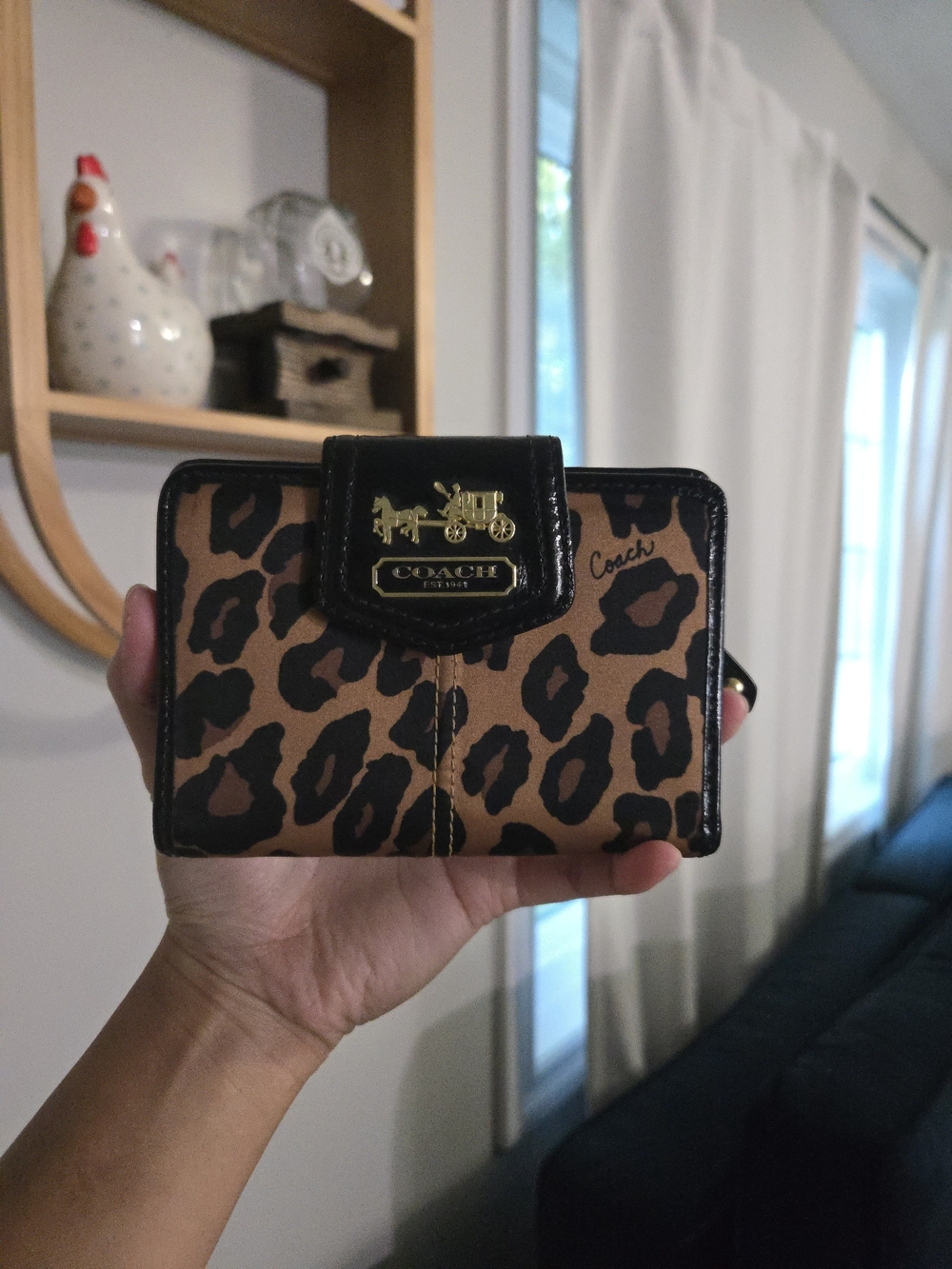Coach Y2K Leopard Print Medium Wallet